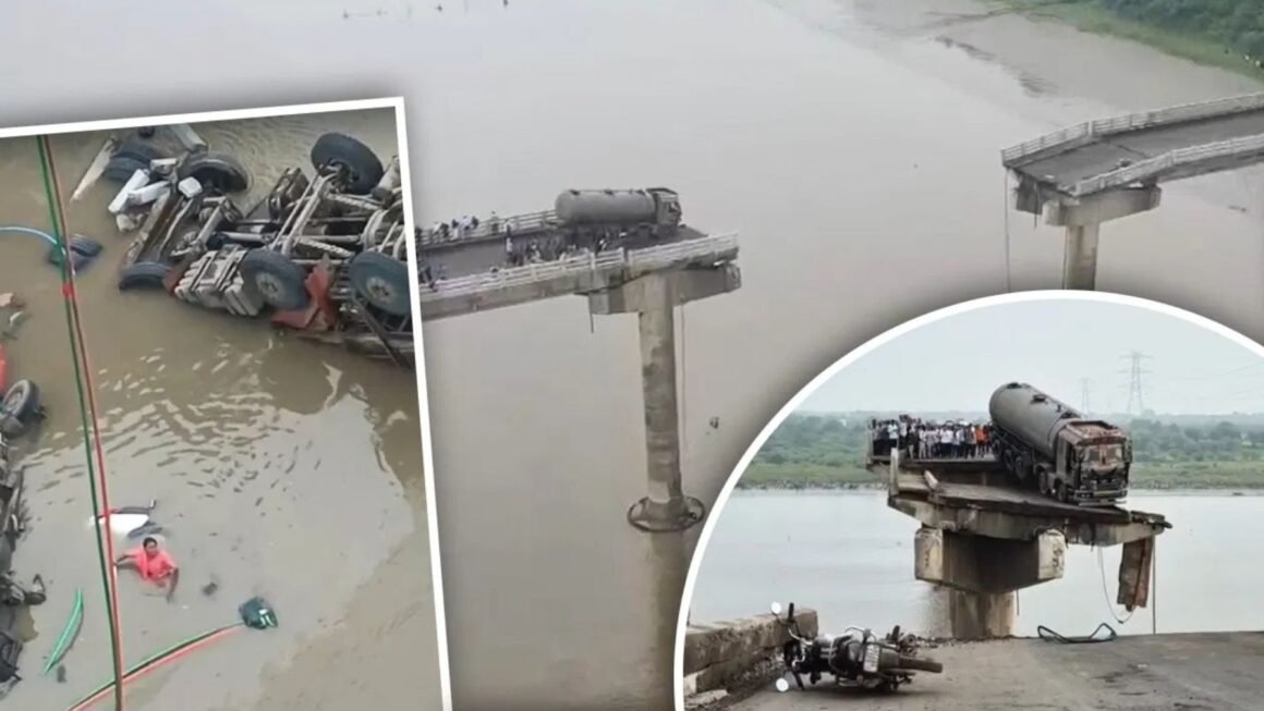 गुजरात में बड़ा पुल हादसा: वडोदरा में महिसागर नदी पर बना पुल टूटा, 5 वाहन गिरे नदी में; 9 की मौत, 8 को बचाया गया