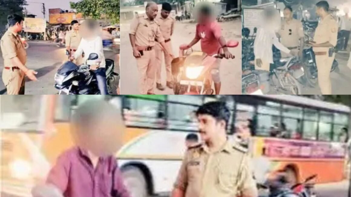 गोंडा में एसपी के निर्देश पर वाहन चेकिंग अभियान: 20 वाहनों के काटे गए चालान