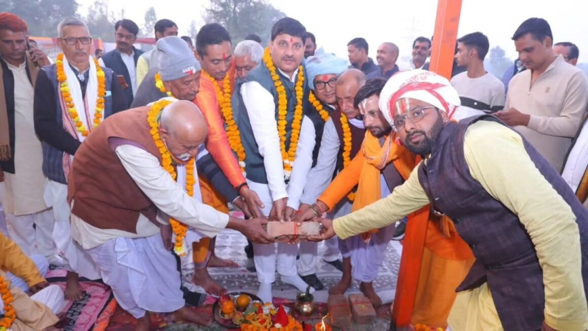 सेमरी में नारायण गौशाला का भूमि पूजन; विधायक अजय सिंह ने किया शिलान्यास
