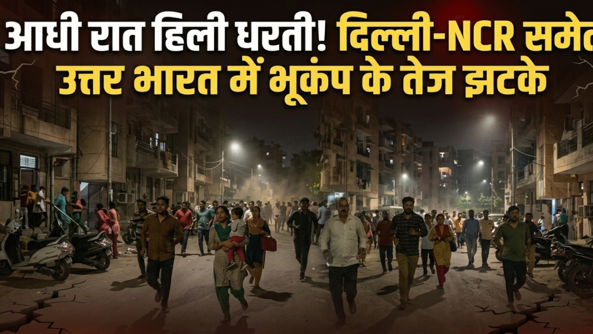 आधी रात हिली धरती! दिल्ली-NCR समेत उत्तर भारत में भूकंप के तेज झटके, लोग घरों से भागे