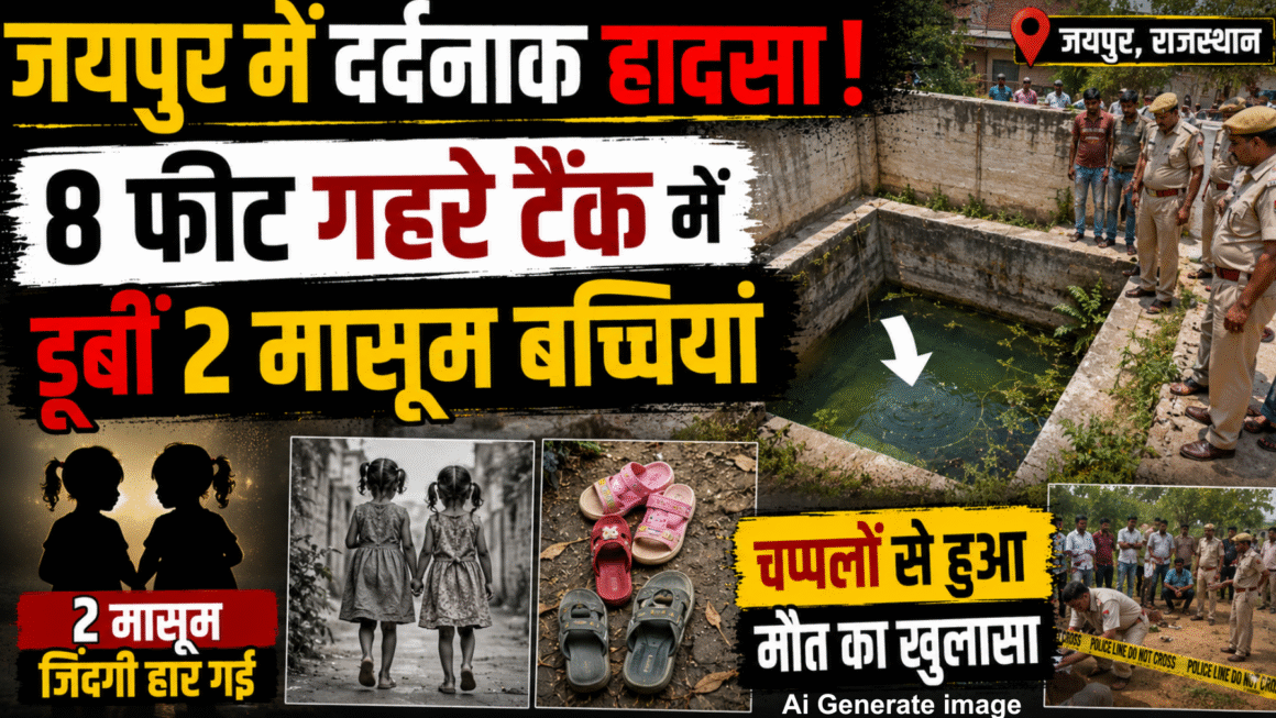 जयपुर में दर्दनाक हादसा! 8 फीट गहरे टैंक में डूबीं 2 मासूम बच्चियां, चप्पलों से हुआ मौत का खुलासा